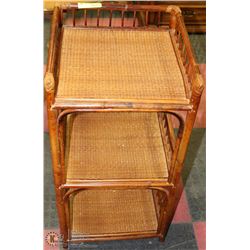 BAMBOO AND WICKER MINI SHELF