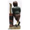 Image 3 : LARGE VINTAGE GOLFER SOLID WOOD  STATUE 31"TALL