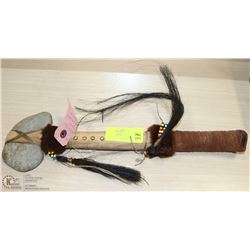 NATIVE SKULL CRACKER WITH REAL HORSE HAIR TASSLE