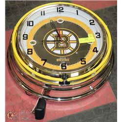 BOSTON BRUINS 18IN NEON CLOCK