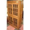 Image 1 : GLASS AND WOOD TONE CABINET