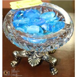 ESTATE ASHTRAY WITH BLUE ROCKS