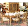Image 1 : SOLID WOOD ESTATE TABLE WITH 3 LEAVES 6 CHAIRS,