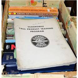 BOX OF VINTAGE 1950'S AND UP CAR MANUALS