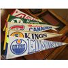 Image 1 : LOT OF 5 VINTAGE  HOCKEY PENNANTS INCL OILERS,