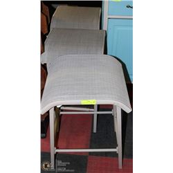 SET OF 3 INDOOR/OUTDOOR BAR STOOLS