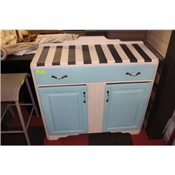 ANTIQUE BLUE AND WHITE BUFFET/POTTERS ISLAND