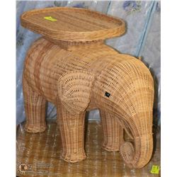 WICKER ELEPHANT PLANT STAND