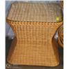 Image 1 : WICKER GLASSTOP END TABLE
