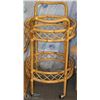 Image 1 : ROUND BAMBOO TEA CART