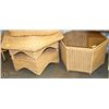 Image 1 : WICKER COFFEE TABLE AND END TABLE SET