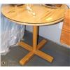 Image 1 : WOOD TONE GLASS TOP TABLE
