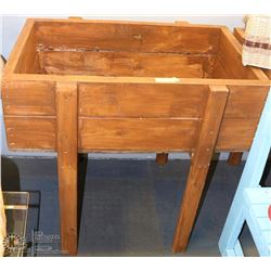 LARGE RAISED WOOD GARDEN BOX 30"X19"X34"H