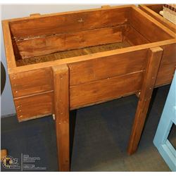 LARGE RAISED WOOD GARDEN BOX 35"X22"X33"H