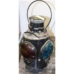 ANTIQUE HYPPER MILLWAY LANTERN OFF STEAM TRAIN