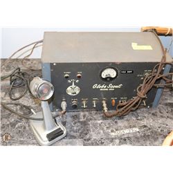 1940S GLOBE SCOUT CB RADIO W/ MIC & HEADPHONES