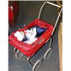 Image 1 : 1950S METAL BABY CARRIAGE W/ DOLL