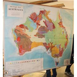 1940S LINEN MAP OF AUSTRALIA