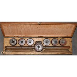 TAP AND DIE SET IN WOODEN BOX