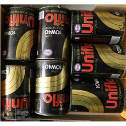 LOT OF 7 VINTAGE ESSO TIN OIL CANS - MOST ARE FULL