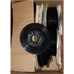 BOX OF APPROX 300 45 RPM RECORDS INCL BEATLES,
