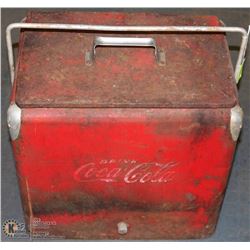1940'S VINTAGE COCA COLA COOLER, COMPLETE WITH