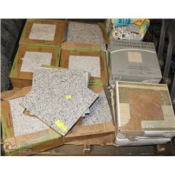 PALLET OF GRANITE AND CERAMIC TILE
