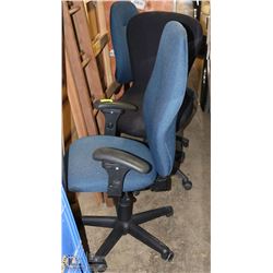 3 HYDRAULIC OFFICE CHAIRS