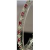 Image 1 : Fancy Sterling Silver Lab Rubies & White Sapphires Bracelet. (6B)