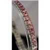 Image 2 : Stylish Sterling Silver Lab Pink Sapphire Bracelet. (11B)