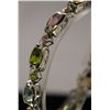 Image 2 : Fancy Sterling Silver Multi Lab Gems Bracelet.  (33B)