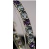 Image 2 : Beautiful Sterling Silver Lab Tanzanite & Topaz Bracelet. (34B)