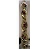 Image 1 : Beautiful Sterling Silver Lab Rubies & White Sapphire Bracelet. (42B)