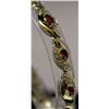 Image 2 : Beautiful Sterling Silver Lab Rubies & White Sapphire Bracelet. (42B)