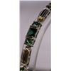 Image 2 : Fancy Sterling Silver Lab Chrome Diopside Bracelet. (52B)