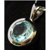 Image 1 : Beautiful Sterling Silver Lab Topaz Pendant. (57B)