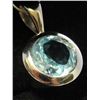 Image 2 : Beautiful Sterling Silver Lab Topaz Pendant. (57B)