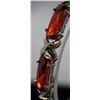 Image 2 : Stunning Sterling Silver Lab Golden Orange Tourmaline Bracelet. (67B)