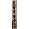 Image 1 : Fancy Sterling Silver Lab Ruby Bracelet. (87B).