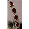 Image 2 : Fancy Sterling Silver Lab Ruby Bracelet. (87B).