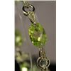 Image 2 : Fancy Sterling Silver Lab Peridot & White Topaz Bracelet. (97B)