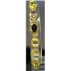 Image 1 : Beautiful Yellow Gold over Sterling Silver Multi Lab Gems Bracelet. (146B)