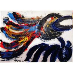Karel Appel Oil on Paper - The Bird