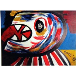 Karel Appel Oil on Paper - The Dragon
