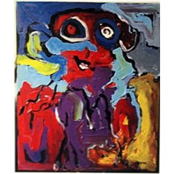 Karel Appel Oil on Canvas - The Boy