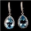 Natural Swiss Blue Swiss Blue Topaz Earrings