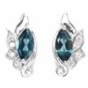 Natural  London Blue Topaz Earrings
