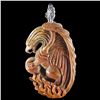 Natural Stone Hand carved Griffin Pendant