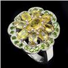 Natural Yellow Sapphire Chrome Diopside  40 Carats Ring