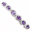 Natural 8x6mm Purple Amethyst 81 Carats Bracelet